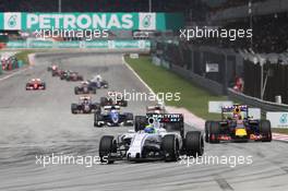 Felipe Massa (BRA) Williams FW37. 29.03.2015. Formula 1 World Championship, Rd 2, Malaysian Grand Prix, Sepang, Malaysia, Sunday.