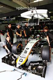 Sergio Perez (MEX) Sahara Force India F1 VJM08. 28.03.2015. Formula 1 World Championship, Rd 2, Malaysian Grand Prix, Sepang, Malaysia, Saturday.