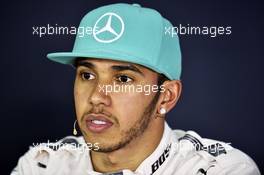 Lewis Hamilton (GBR) Mercedes AMG F1 in the FIA Press Conference. 28.03.2015. Formula 1 World Championship, Rd 2, Malaysian Grand Prix, Sepang, Malaysia, Saturday.