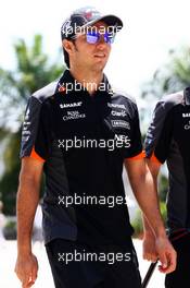 Sergio Perez (MEX) Sahara Force India F1. 28.03.2015. Formula 1 World Championship, Rd 2, Malaysian Grand Prix, Sepang, Malaysia, Saturday.