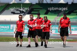 Will Stevens (GBR), Manor F1 Team and John Booth (GBR), Team Principal, Manor F1 Team  26.03.2015. Formula 1 World Championship, Rd 2, Malaysian Grand Prix, Sepang, Malaysia, Thursday.