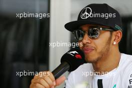 Lewis Hamilton (GBR) Mercedes AMG F1. 26.03.2015. Formula 1 World Championship, Rd 2, Malaysian Grand Prix, Sepang, Malaysia, Thursday.