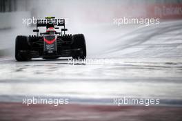 Jenson Button (GBR) McLaren MP4-30. 09.10.2015. Formula 1 World Championship, Rd 15, Russian Grand Prix, Sochi Autodrom, Sochi, Russia, Practice Day.