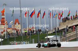 Lewis Hamilton (GBR) Mercedes AMG F1 W06. 09.10.2015. Formula 1 World Championship, Rd 15, Russian Grand Prix, Sochi Autodrom, Sochi, Russia, Practice Day.