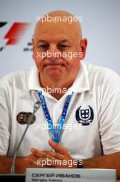 Sergey Ivanov (RUS) Russian Automobile Federation Executive Director. 09.10.2015. Formula 1 World Championship, Rd 15, Russian Grand Prix, Sochi Autodrom, Sochi, Russia, Practice Day.