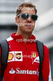 Sebastian Vettel (GER) Ferrari. 09.10.2015. Formula 1 World Championship, Rd 15, Russian Grand Prix, Sochi Autodrom, Sochi, Russia, Practice Day.