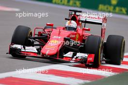 Sebastian Vettel (GER), Scuderia Ferrari  09.10.2015. Formula 1 World Championship, Rd 15, Russian Grand Prix, Sochi Autodrom, Sochi, Russia, Practice Day.