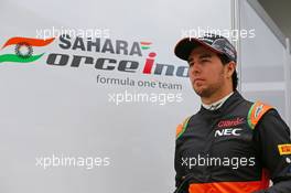 Sergio Perez (MEX) Sahara Force India F1. 09.10.2015. Formula 1 World Championship, Rd 15, Russian Grand Prix, Sochi Autodrom, Sochi, Russia, Practice Day.