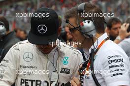 Lewis Hamilton (GBR) Mercedes AMG F1 on the grid. 11.10.2015. Formula 1 World Championship, Rd 15, Russian Grand Prix, Sochi Autodrom, Sochi, Russia, Race Day.