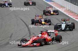 Sebastian Vettel (GER) Ferrari SF15-T. 11.10.2015. Formula 1 World Championship, Rd 15, Russian Grand Prix, Sochi Autodrom, Sochi, Russia, Race Day.