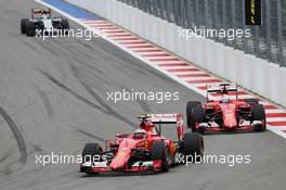 Kimi Raikkonen (FIN) Ferrari SF15-T. 11.10.2015. Formula 1 World Championship, Rd 15, Russian Grand Prix, Sochi Autodrom, Sochi, Russia, Race Day.