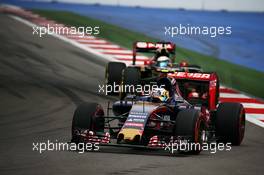 Carlos Sainz Jr (ESP) Scuderia Toro Rosso STR10. 11.10.2015. Formula 1 World Championship, Rd 15, Russian Grand Prix, Sochi Autodrom, Sochi, Russia, Race Day.
