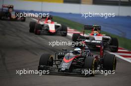 Fernando Alonso (ESP) McLaren MP4-30. 11.10.2015. Formula 1 World Championship, Rd 15, Russian Grand Prix, Sochi Autodrom, Sochi, Russia, Race Day.