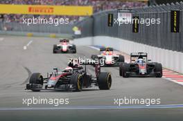 Jenson Button (GBR) McLaren MP4-30. 11.10.2015. Formula 1 World Championship, Rd 15, Russian Grand Prix, Sochi Autodrom, Sochi, Russia, Race Day.