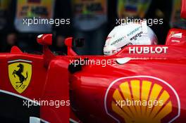 Sebastian Vettel (GER) Ferrari SF15-T in parc ferme. 10.10.2015. Formula 1 World Championship, Rd 15, Russian Grand Prix, Sochi Autodrom, Sochi, Russia, Qualifying Day.
