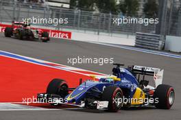 Marcus Ericsson (SWE) Sauber C34. 10.10.2015. Formula 1 World Championship, Rd 15, Russian Grand Prix, Sochi Autodrom, Sochi, Russia, Qualifying Day.