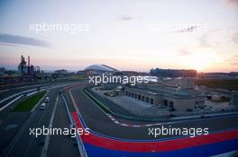 The circuit at sunrise. 11.10.2015. Formula 1 World Championship, Rd 15, Russian Grand Prix, Sochi Autodrom, Sochi, Russia, Race Day.