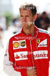 Sebastian Vettel (GER) Ferrari. 08.10.2015. Formula 1 World Championship, Rd 15, Russian Grand Prix, Sochi Autodrom, Sochi, Russia, Preparation Day.
