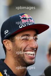 Daniel Ricciardo (AUS), Red Bull Racing  08.10.2015. Formula 1 World Championship, Rd 15, Russian Grand Prix, Sochi Autodrom, Sochi, Russia, Preparation Day.