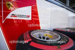 Pirelli tyres for the Ferrari team. 08.10.2015. Formula 1 World Championship, Rd 15, Russian Grand Prix, Sochi Autodrom, Sochi, Russia, Preparation Day.