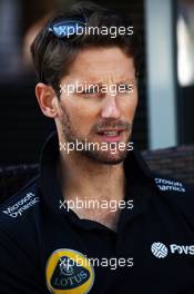 Romain Grosjean (FRA) Lotus F1 Team. 08.10.2015. Formula 1 World Championship, Rd 15, Russian Grand Prix, Sochi Autodrom, Sochi, Russia, Preparation Day.