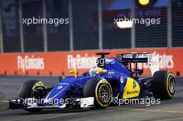Marcus Ericsson (SWE) Sauber C34. 18.09.2015. Formula 1 World Championship, Rd 13, Singapore Grand Prix, Singapore, Singapore, Practice Day.