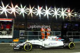 Valtteri Bottas (FIN) Williams FW37. 18.09.2015. Formula 1 World Championship, Rd 13, Singapore Grand Prix, Singapore, Singapore, Practice Day.