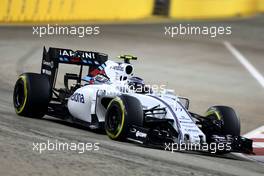 Valtteri Bottas (FIN), Williams F1 Team  18.09.2015. Formula 1 World Championship, Rd 13, Singapore Grand Prix, Singapore, Singapore, Practice Day.