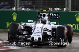 Valtteri Bottas (FIN) Williams FW37. 18.09.2015. Formula 1 World Championship, Rd 13, Singapore Grand Prix, Singapore, Singapore, Practice Day.