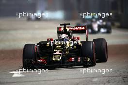 Romain Grosjean (FRA), Lotus F1 Team  18.09.2015. Formula 1 World Championship, Rd 13, Singapore Grand Prix, Singapore, Singapore, Practice Day.