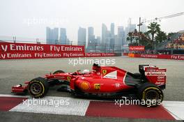 Sebastian Vettel (GER) Ferrari SF15-T. 18.09.2015. Formula 1 World Championship, Rd 13, Singapore Grand Prix, Singapore, Singapore, Practice Day.
