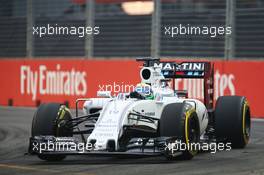 Felipe Massa (BRA) Williams FW37. 18.09.2015. Formula 1 World Championship, Rd 13, Singapore Grand Prix, Singapore, Singapore, Practice Day.
