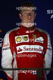 3rd place Kimi Raikkonen (FIN) Ferrari SF15-T. 20.09.2015. Formula 1 World Championship, Rd 13, Singapore Grand Prix, Singapore, Singapore, Race Day.