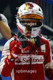 1st place Sebastian Vettel (GER) Ferrari. 20.09.2015. Formula 1 World Championship, Rd 13, Singapore Grand Prix, Singapore, Singapore, Race Day.