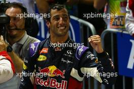 2nd place Daniel Ricciardo (AUS) Red Bull Racing. 20.09.2015. Formula 1 World Championship, Rd 13, Singapore Grand Prix, Singapore, Singapore, Race Day.