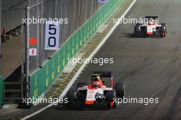 Alexander Rossi (USA) Manor Marussia F1 Team. 20.09.2015. Formula 1 World Championship, Rd 13, Singapore Grand Prix, Singapore, Singapore, Race Day.
