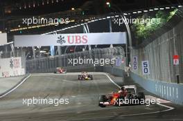 Sebastian Vettel (GER) Ferrari SF15-T. 20.09.2015. Formula 1 World Championship, Rd 13, Singapore Grand Prix, Singapore, Singapore, Race Day.