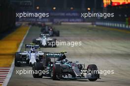 Nico Rosberg (GER) Mercedes AMG F1 W06. 20.09.2015. Formula 1 World Championship, Rd 13, Singapore Grand Prix, Singapore, Singapore, Race Day.