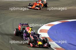 Daniel Ricciardo (AUS) Red Bull Racing RB11. 20.09.2015. Formula 1 World Championship, Rd 13, Singapore Grand Prix, Singapore, Singapore, Race Day.