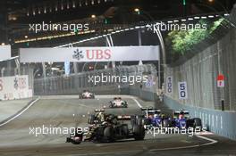 Romain Grosjean (FRA) Lotus F1 E23. 20.09.2015. Formula 1 World Championship, Rd 13, Singapore Grand Prix, Singapore, Singapore, Race Day.