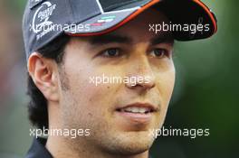 Sergio Perez (MEX) Sahara Force India F1. 17.09.2015. Formula 1 World Championship, Rd 13, Singapore Grand Prix, Singapore, Singapore, Preparation Day.