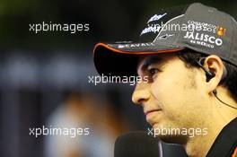 Sergio Perez (MEX) Sahara Force India F1. 17.09.2015. Formula 1 World Championship, Rd 13, Singapore Grand Prix, Singapore, Singapore, Preparation Day.