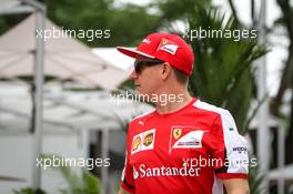Kimi Raikkonen (FIN) Ferrari. 17.09.2015. Formula 1 World Championship, Rd 13, Singapore Grand Prix, Singapore, Singapore, Preparation Day.