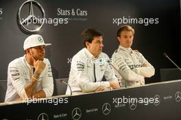 Lewis Hamilton (GBR) Mercedes AMG F1 Toto Wolff (AUT) Mercedes AMG F1 Shareholder and Executive Director Nico Rosberg (GER) Mercedes AMG F1 12.12.2015 Stuttgart, Germany, Mercedes Stars & Cars