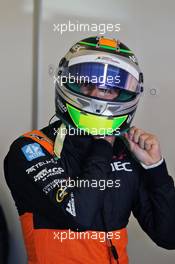 Sergio Perez (MEX) Sahara Force India F1. 27.11.2015. Formula 1 World Championship, Rd 19, Abu Dhabi Grand Prix, Yas Marina Circuit, Abu Dhabi, Practice Day.