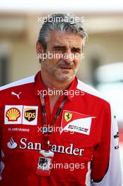 Maurizio Arrivabene (ITA) Ferrari Team Principal. 27.11.2015. Formula 1 World Championship, Rd 19, Abu Dhabi Grand Prix, Yas Marina Circuit, Abu Dhabi, Practice Day.