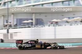 Jolyon Palmer (GBR) Lotus F1 E23 Test and Reserve Driver. 27.11.2015. Formula 1 World Championship, Rd 19, Abu Dhabi Grand Prix, Yas Marina Circuit, Abu Dhabi, Practice Day.