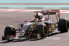 Pastor Maldonado (VEN), Lotus F1 Team  27.11.2015. Formula 1 World Championship, Rd 19, Abu Dhabi Grand Prix, Yas Marina Circuit, Abu Dhabi, Practice Day.