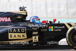 Jolyon Palmer (GBR) Lotus F1 E23 Test and Reserve Driver. 27.11.2015. Formula 1 World Championship, Rd 19, Abu Dhabi Grand Prix, Yas Marina Circuit, Abu Dhabi, Practice Day.