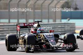 Jolyon Palmer (GBR) Lotus F1 E23 Test and Reserve Driver. 27.11.2015. Formula 1 World Championship, Rd 19, Abu Dhabi Grand Prix, Yas Marina Circuit, Abu Dhabi, Practice Day.